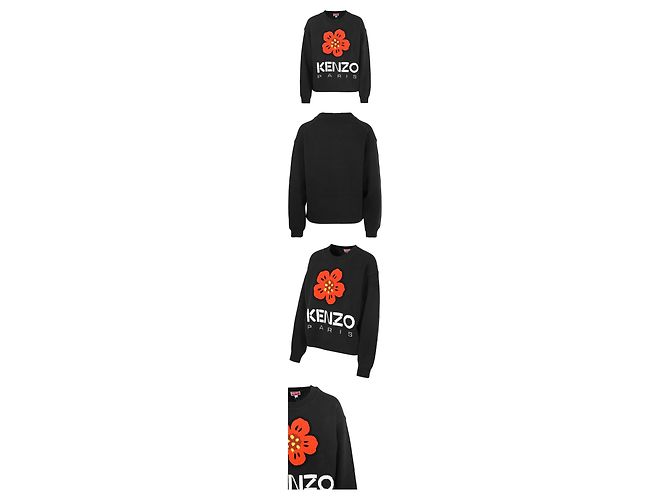 Kenzo Tricot noir avec logo fleur - vue 2