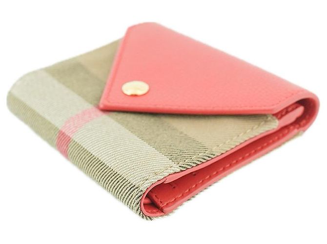 Burberry Cartera para mujer Lila Red Canvas Leather Roja - vista 23