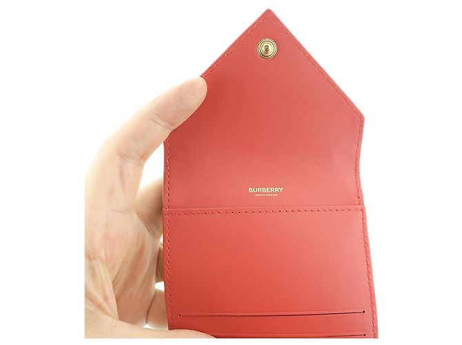 Burberry Cartera para mujer Lila Red Canvas Leather Roja - vista 29