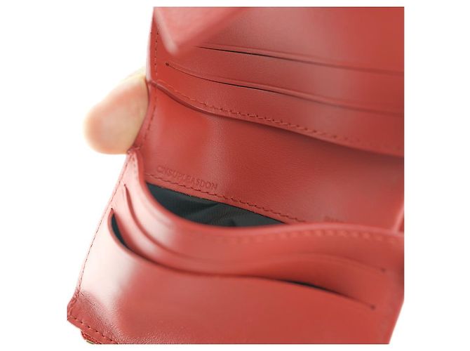 Burberry Cartera para mujer Lila Red Canvas Leather Roja - vista 31