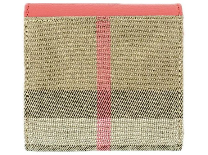 Burberry Cartera para mujer Lila Red Canvas Leather Roja - vista 4