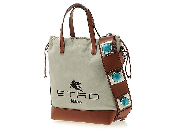 Borsa bucket Etro bianca in tessuto Bianco - vista 2