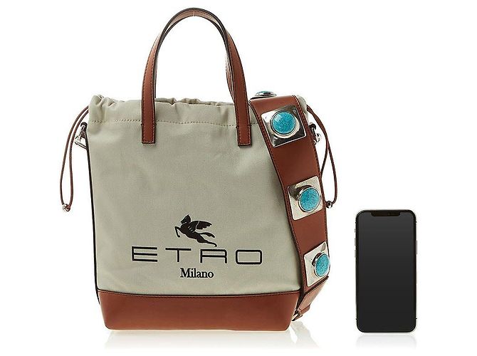 Borsa bucket Etro bianca in tessuto Bianco - vista 6