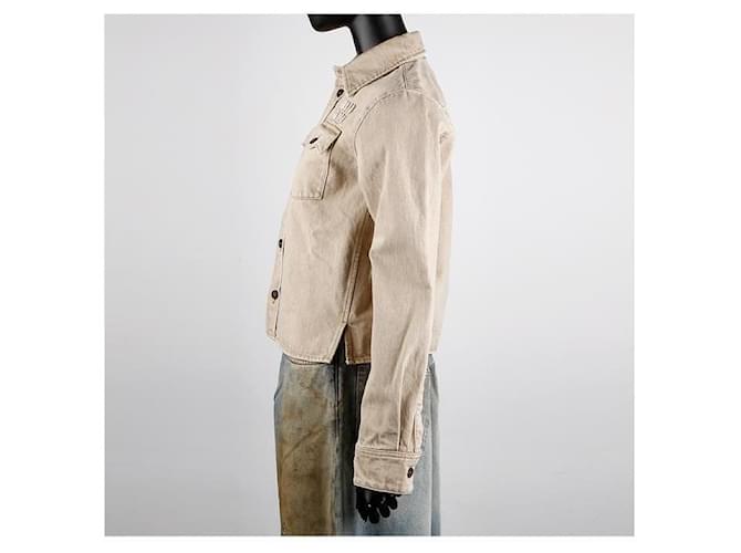Miu Miu Camisa de denim Logo Naranja - vista 3