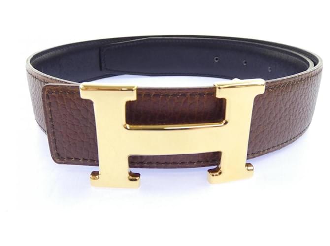 Hermès Hermes H 32mm Wendelgürtel Braun Schwarz - Ansicht 5