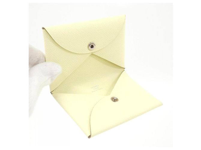 Hermès Tarjetero Hermes Calvi 044164CK Amarillo - vista 2