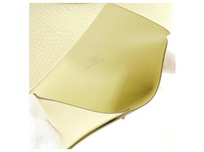 Hermès Tarjetero Hermes Calvi 044164CK Amarillo - vista 4