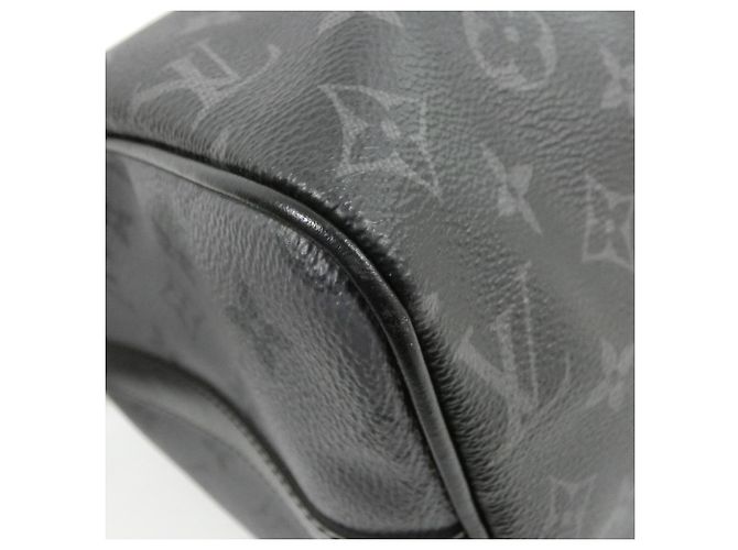 Louis Vuitton Monogram Eclipse Keepall Bandoulière 35cm Boston Bag Nero - vista 2