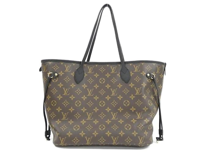 Borsa Louis Vuitton Monogram Neverfull Inside Out MM Marrone - vista 2