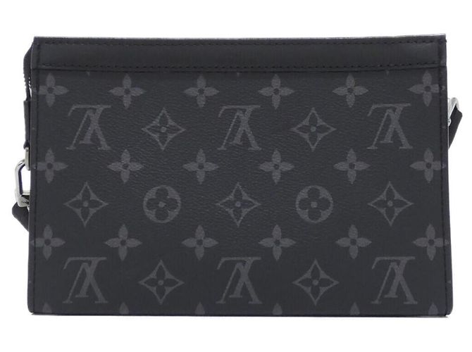 Portafoglio indossabile Louis Vuitton Monogram Eclipse Reverse Gaston Nero - vista 2