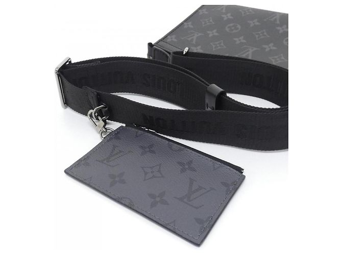 Portafoglio indossabile Louis Vuitton Monogram Eclipse Reverse Gaston Nero - vista 7