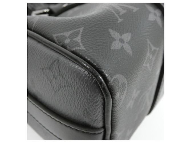 Borsa Boston Louis Vuitton Monogram Eclipse Reverse Keepall Bandoulière 25cm Nero - vista 2