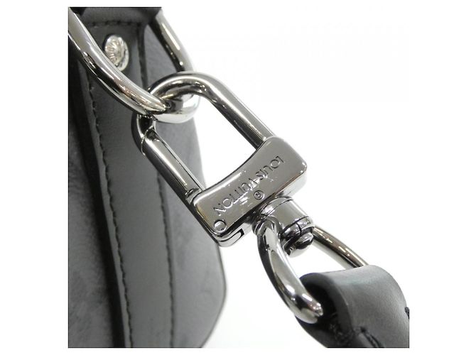 Borsa Boston Louis Vuitton Monogram Eclipse Reverse Keepall Bandoulière 25cm Nero - vista 3