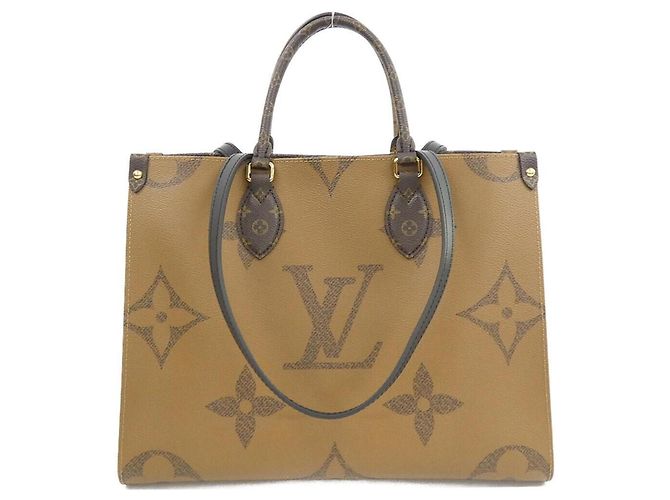 Borsa Louis Vuitton Monogram Giant OnTheGo MM Marrone - vista 2