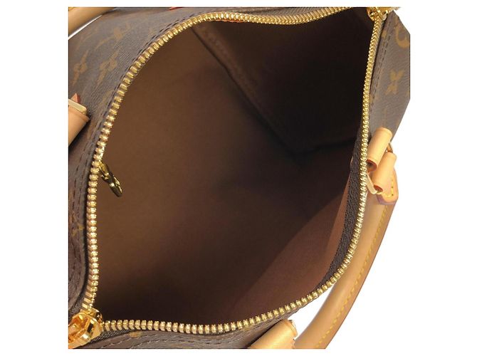 Borsa Boston Louis Vuitton Monogram Speedy Bandoulière Marrone - vista 8