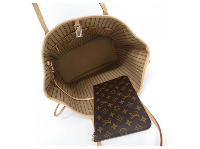 Borsa Louis Vuitton Monogram Neverfull MM Marrone - vista 5