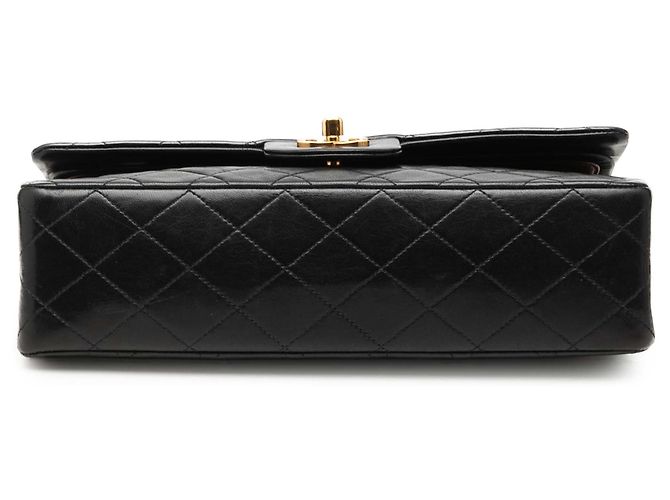 Chanel Black Medium Classic Lambskin Double Flap Nero - vista 3