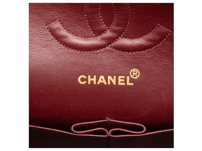 Chanel Black Medium Classic Lambskin Double Flap Nero - vista 5