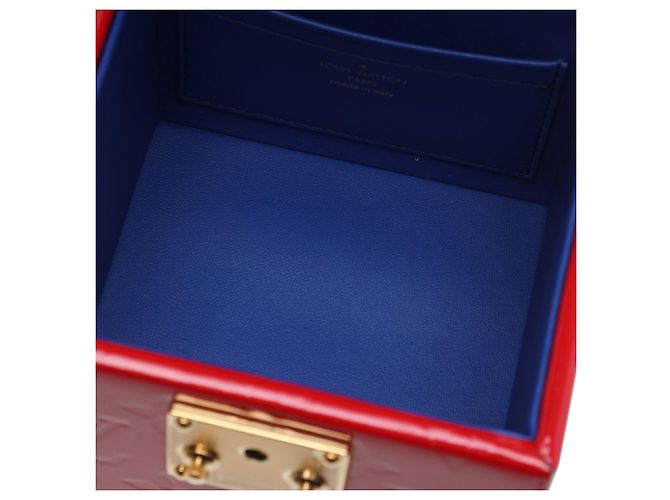 Borsa Vanity Box Bleecker Louis Vuitton Monogram Vernis Rossa Rosso - vista 4