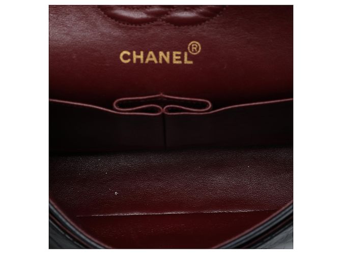 Chanel Black Small Classic Lambskin Double Flap Nero - vista 4
