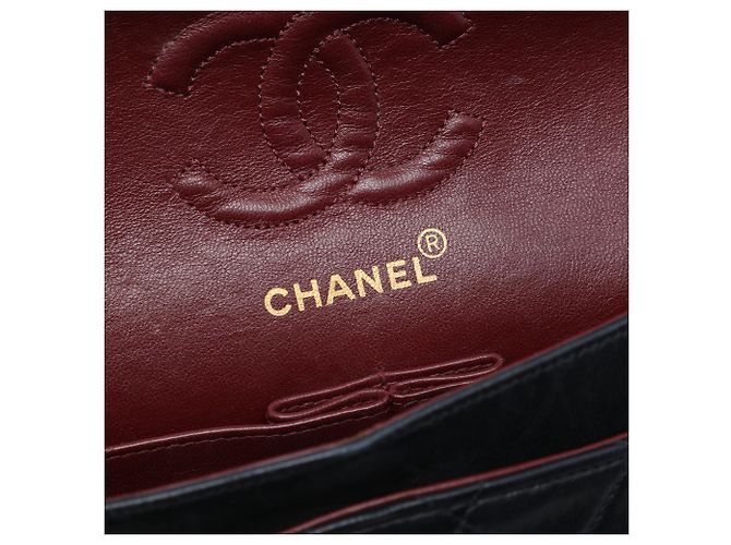 Chanel Black Small Classic Lambskin Double Flap Nero - vista 5
