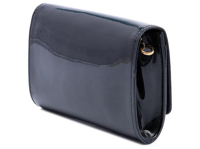 Louis Vuitton Black Vernis Louise PM Nero - vista 2