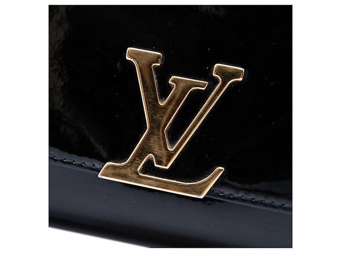 Louis Vuitton Black Vernis Louise PM Nero - vista 5
