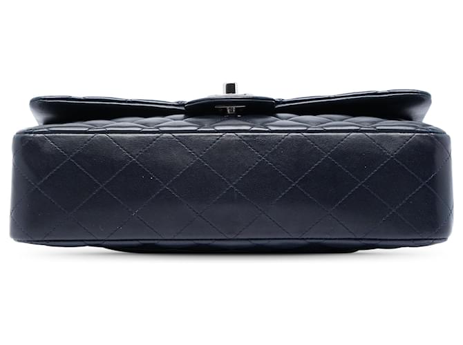 Chanel Blue Medium Classic Lambskin Double Flap Blu navy - vista 3