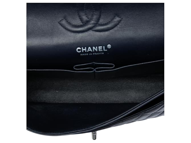 Chanel Blue Medium Classic Lambskin Double Flap Blu navy - vista 4