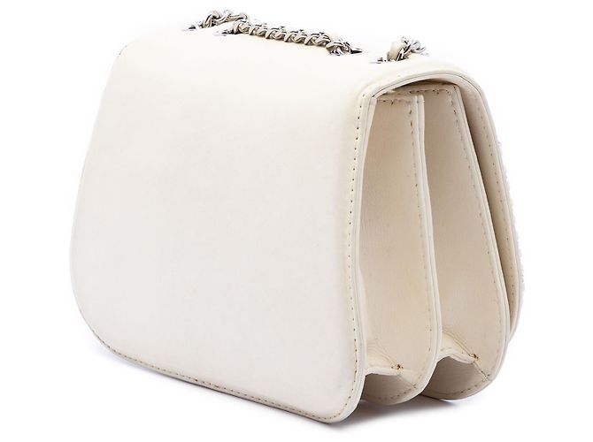 Chanel White Small Calfskin Braided Chic Flap Bianco Crudo - vista 2