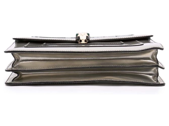 Bulgari Borsa a tracolla Bvlgari Silver Medium Patent Serpenti Forever Argento - vista 4