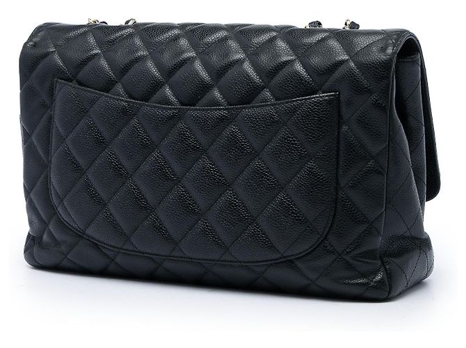 Chanel Black Jumbo Classic Caviar Single Flap Nero - Ansicht 2