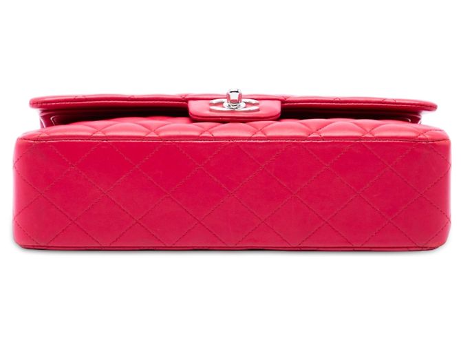 Chanel Pink Medium Classic Iridescent Lambskin Double Flap Rosa - vista 3
