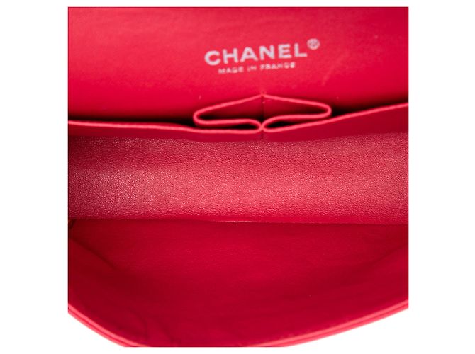 Chanel Pink Medium Classic Iridescent Lambskin Double Flap Rosa - vista 4