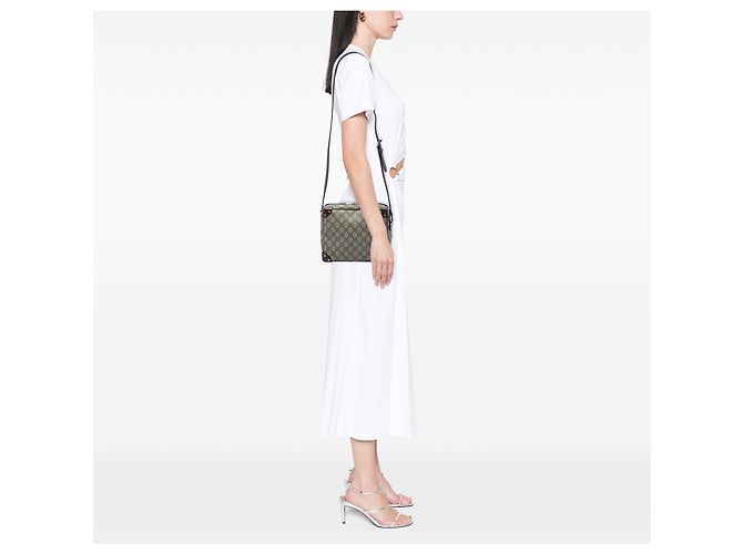Gucci Beige GG Supreme Soft Trunk Crossbody - vista 5
