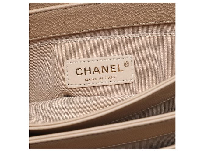 Chanel Beige Small CC Stitched Caviar and Suede Lady Coco Flap - vista 5