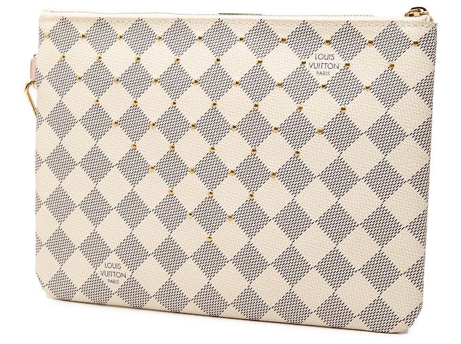 Louis Vuitton White Damier Azur City Pouch Bianco - vista 2