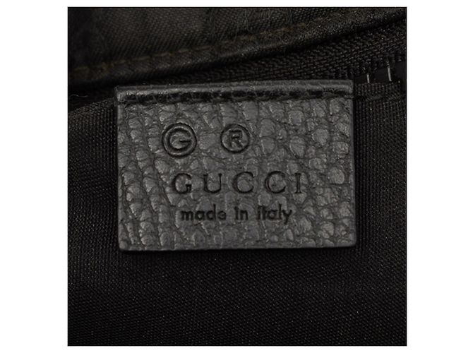 Borsetta a cintura Gucci in nylon GG nero con banda Web - vista 5