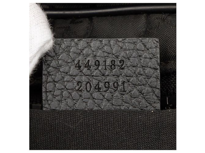 Borsetta a cintura Gucci in nylon GG nero con banda Web - vista 6