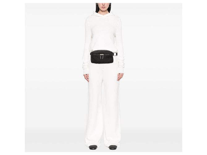 Borsetta a cintura Gucci in nylon GG nero con banda Web - vista 7