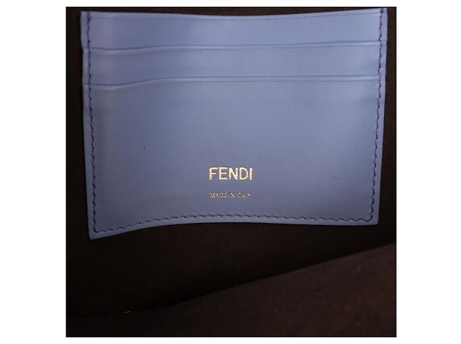 Borsa a Tracolla Baguette Flat Fendi in Pelle di Vitello Blu Blu chiaro - vista 5