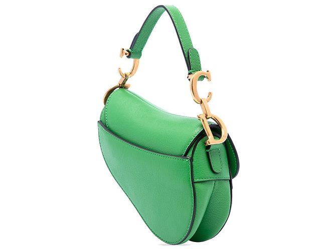 Borsa Saddle Dior in micro pelle di capra verde - vista 2