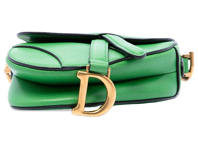 Borsa Saddle Dior in micro pelle di capra verde - vista 3