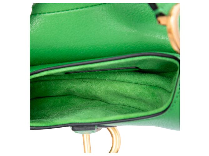 Borsa Saddle Dior in micro pelle di capra verde - vista 4