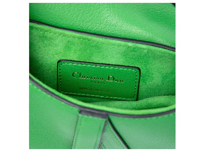 Borsa Saddle Dior in micro pelle di capra verde - vista 5