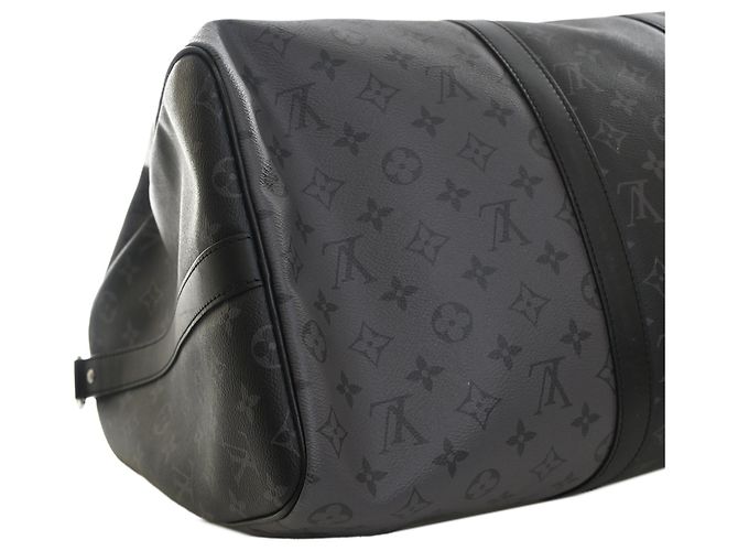 Louis Vuitton Gray Monogram Eclipse Reverse Keepall Bandouliere 50 - vista 11