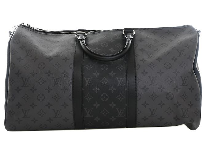 Louis Vuitton Gray Monogram Eclipse Reverse Keepall Bandouliere 50 - vista 2