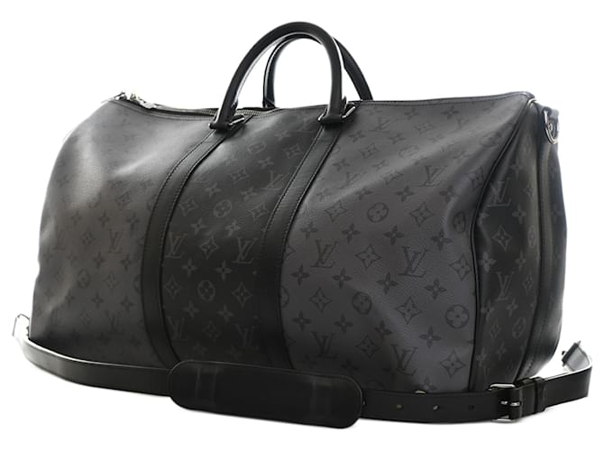 Louis Vuitton Gray Monogram Eclipse Reverse Keepall Bandouliere 50 - vista 4