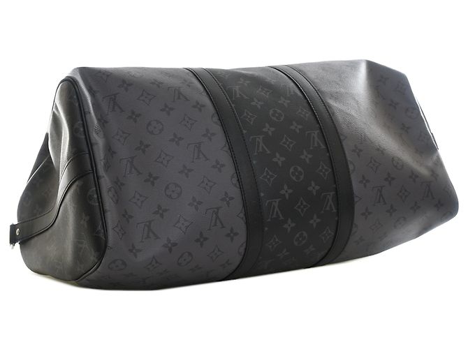 Louis Vuitton Gray Monogram Eclipse Reverse Keepall Bandouliere 50 - vista 5