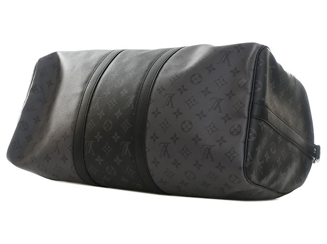 Louis Vuitton Gray Monogram Eclipse Reverse Keepall Bandouliere 50 - vista 6